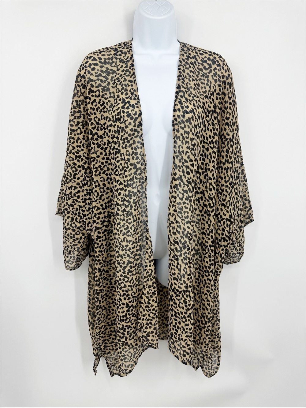Aerie Leopard Print Kimono One Size Boho Whimsical Fairycore